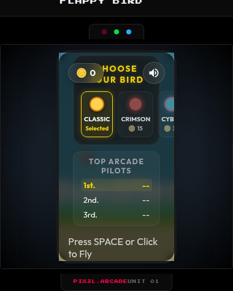 Flappy Bird bird select screen